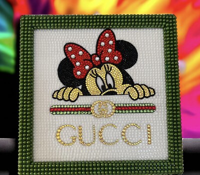 Minnie Mouse - Komplett aus Strasssteinen, Kunst Bild Disney Gucci Maus Mickey