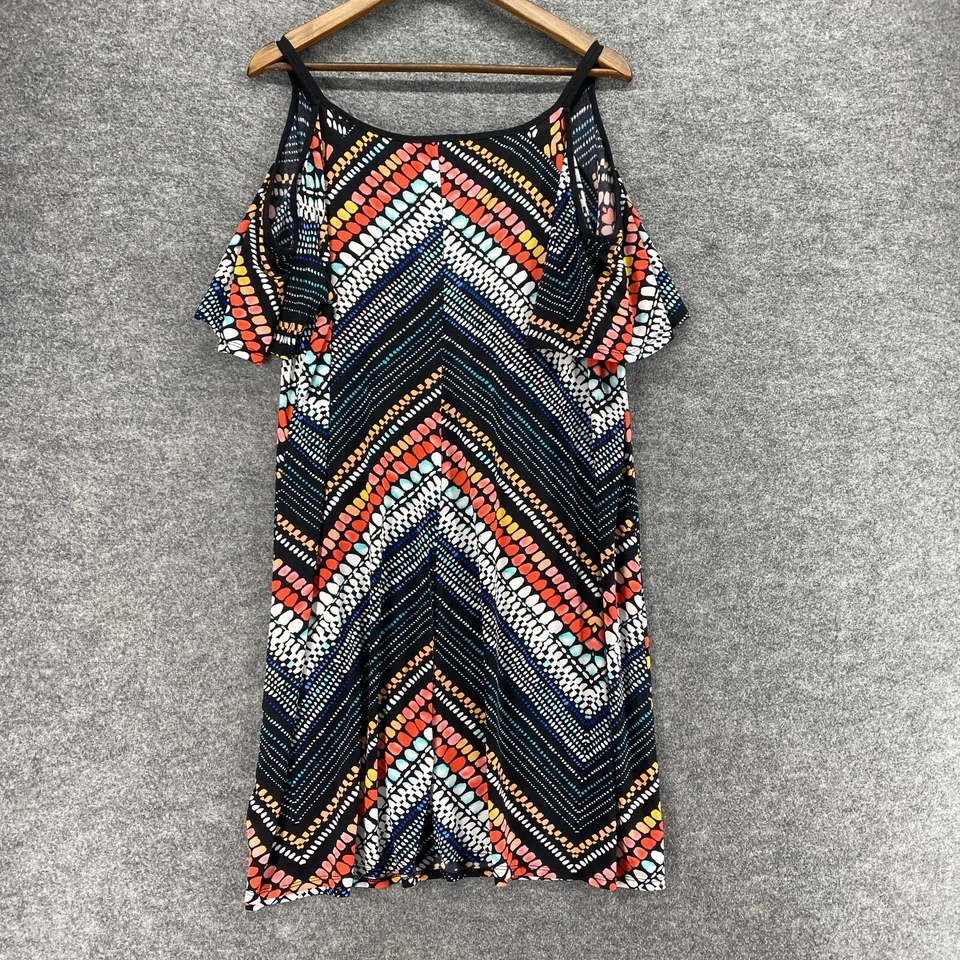 Vestido Luxology Mujer 14 Negro Rayas Cambio Corto Hombro Frío Manga Corta Foto 2 de 4