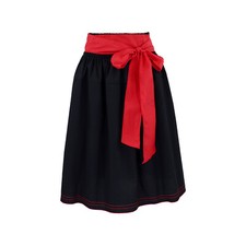 Trachtenrock Damen Schwarz Lang & Roter Schleife Traditionell & Alltagstauglich