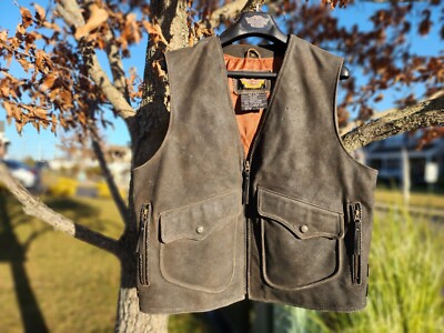 HARLEY DAVIDSON BILLINGS LEATHER VEST X-LARGE