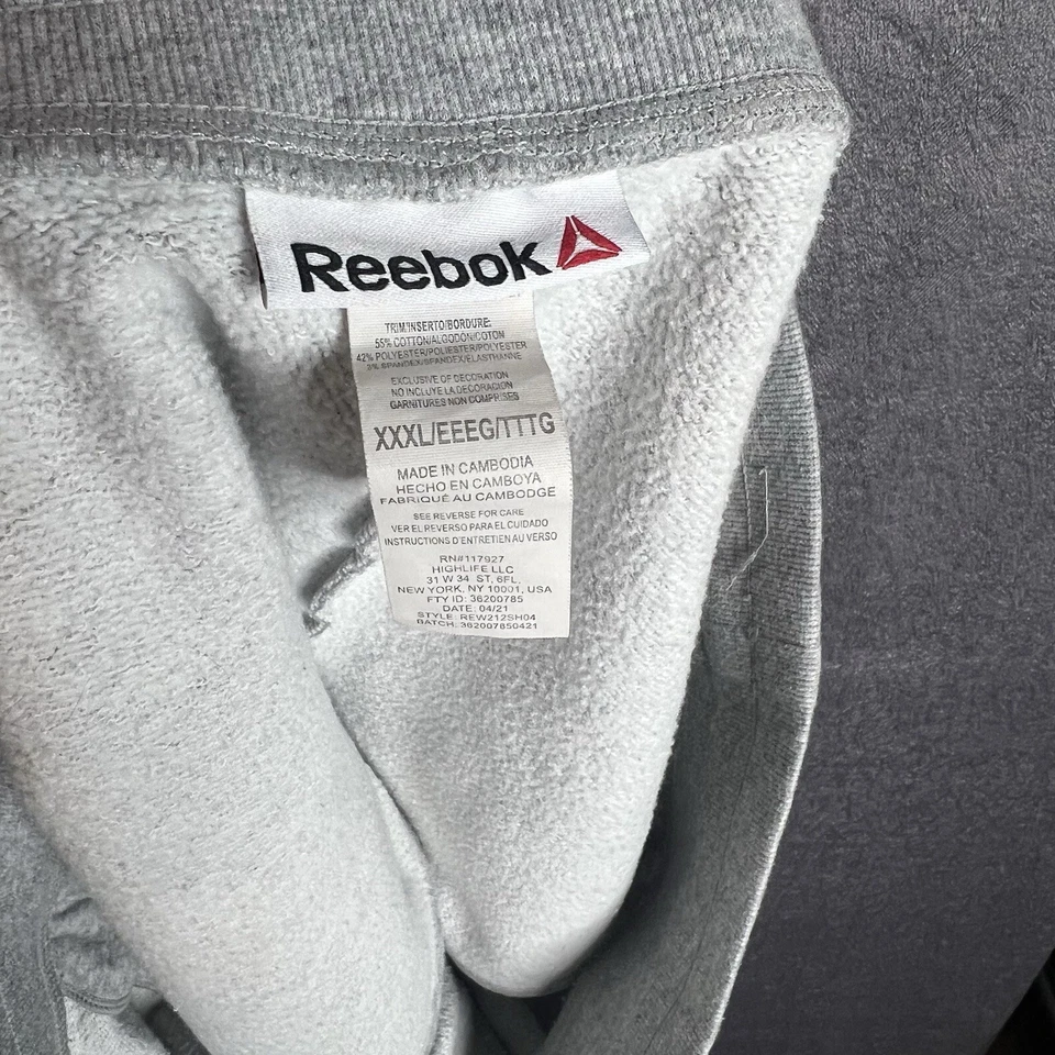 Pantalones Cortos para Mujer Reebok Gris Sudadera Gimnasio Correr Bolsillos Descarados Talla 3XL (42Wx3L) Foto 4 de 4