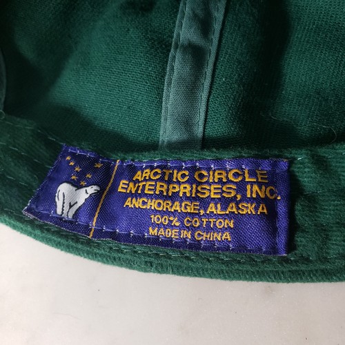 Alaska Hat Artic Circle Cap Bald Eagle Mountain Embroidered Logo Green Cotton - Picture 8 of 8