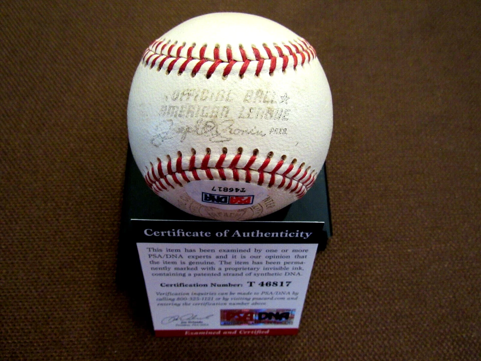 PEE WEE REESE 1955 WSC BROOKLYN DODGERS HOF SIGNED AUTO CRONIN OAL BASEBALL PSA - Image 2 of 4