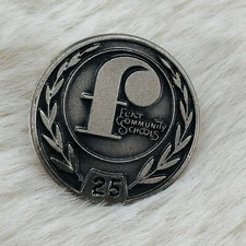 Flint Michigan Community Schools 25 Year Teacher Employee Service Award Pin