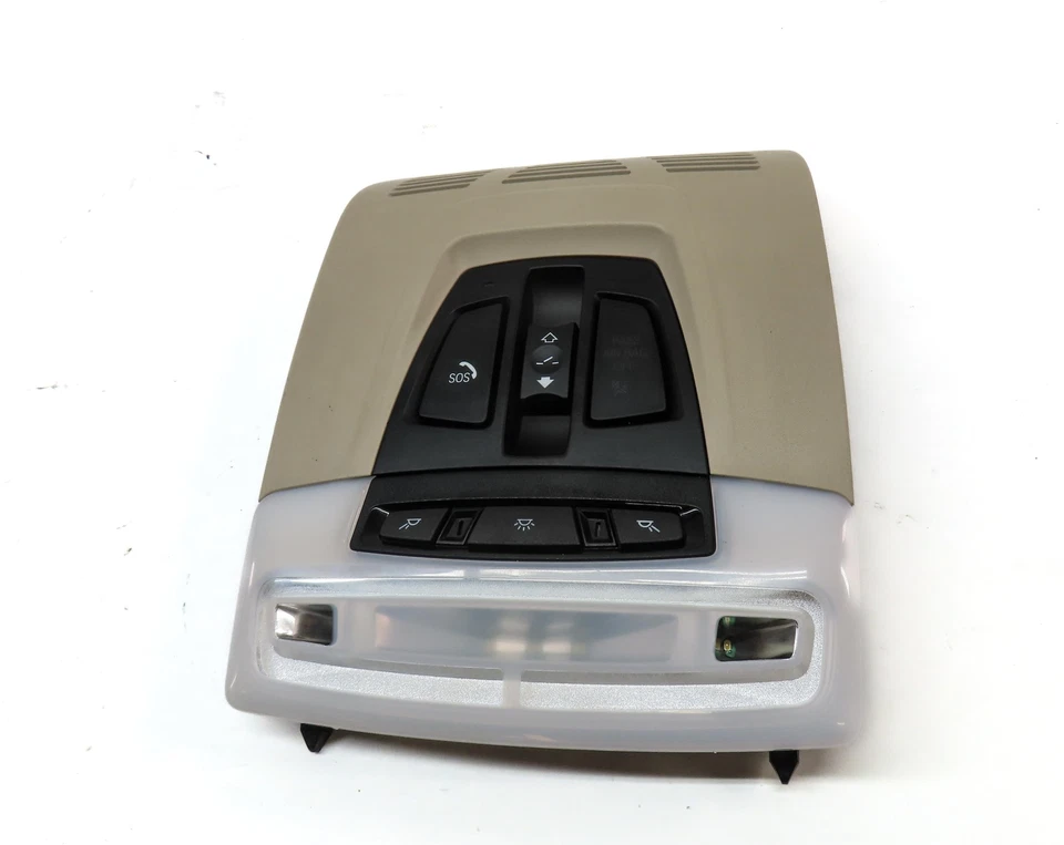 BMW X5 (F15) 2015 techo delantero centro cúpula primaria luz y botón techo corredizo (beige) Foto 2 de 4