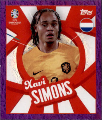 EURO EM 2024 Sticker NED PTW - Xavi Simons - Player to watch - LILA