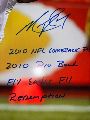 MICHAEL VICK PHILADELPHIA EAGLES 4 INSCRIPTIONS JSA AUTHENTICATED