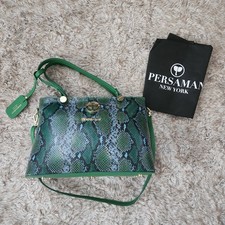 Persaman New York Italian Leather Blue And Gr...