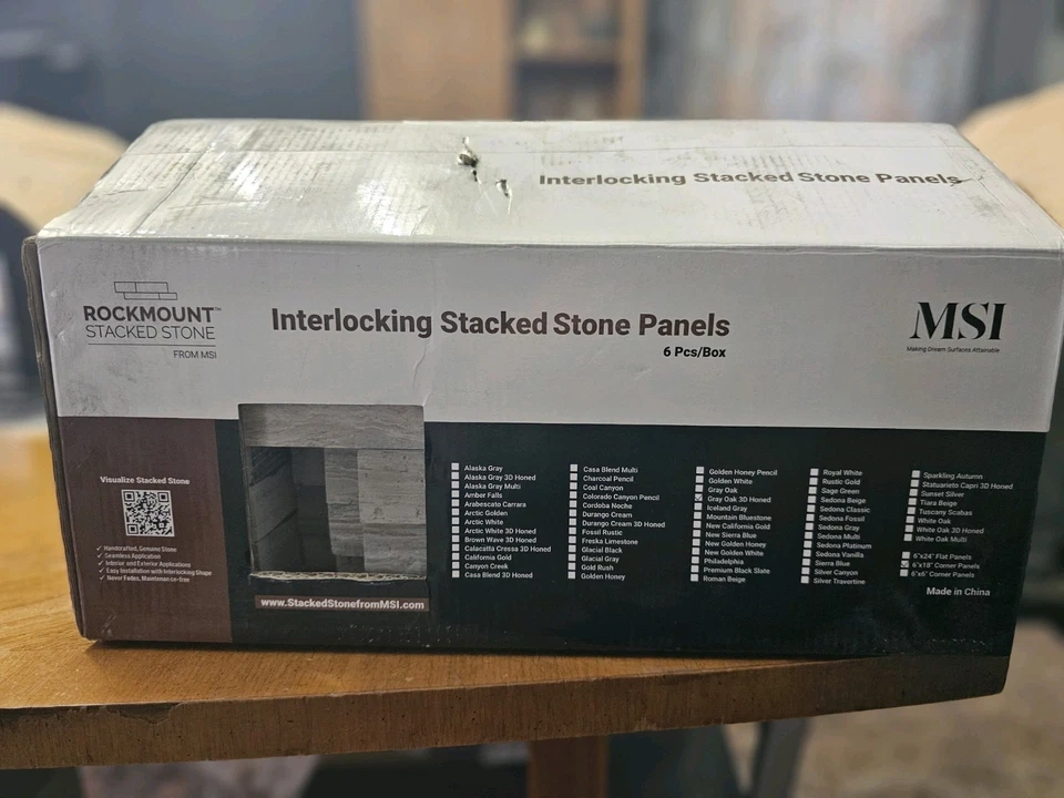 MSI Gris Roble 3D Mármol Pulido Esquinas Apiladas Foto 2 de 3