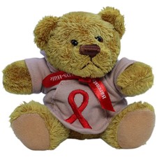 Clemens Spieltiere AIDS-Hilfe Teddy 2008 Kuscheltier 12cm Gebraucht Teddybär