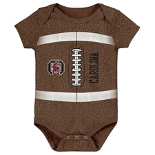 Newborn & Infant Brown South Carolina Gamecocks Catch Me Football Bodysuit