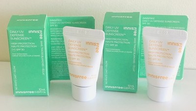 innisfree Daily UV Defense Sonnenschutzlotion LSF 30 10ml Minigröße x 2 Ablaufdatum 10/27