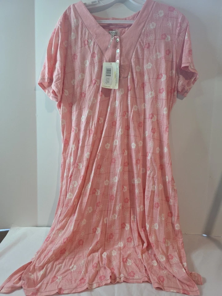 Conjunto de pijama de manga corta de 2 piezas de mezcla de algodón para mujer Jockey de colección talla L nuevo con T Foto 4 de 4