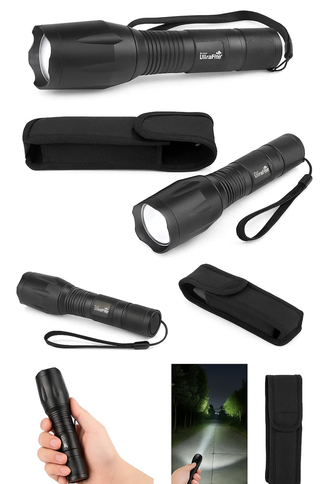 Brightst UltraFire CREE XM-L T6 LED Flashlight Torch Light Zoomable+Pouch Cover  - image 2 of 4