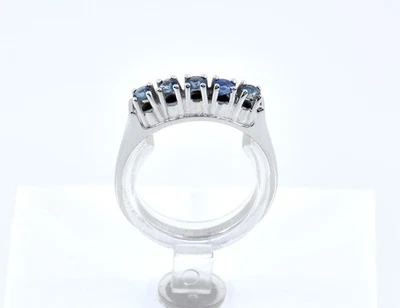 Saphir Ring 585/000 14 K Weißgold - Bild 1 von 4