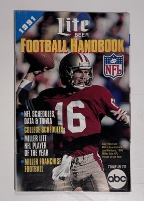 Miller Lite Beer Football Handbook NFL Schedules Data & Trivia Breweriana