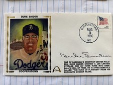 DUKE SNIDER Signed Autographed 1980 GATEWAY CACHET Envelope Brooklyn Dodgers COA