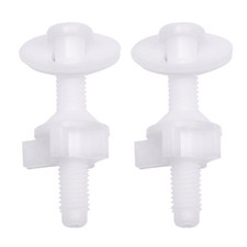 2Pcs Universal Plastic Toilet Seat Hinge Bolt Screws Replacement Kit with Nuts a