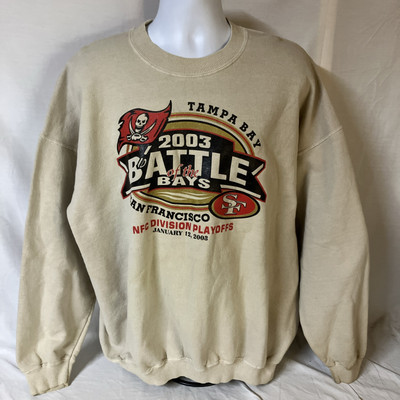 Vtg 2003 Avalon Apparel Sweatshirt NFL Battle of the Bays Tampa San Francisco XL
