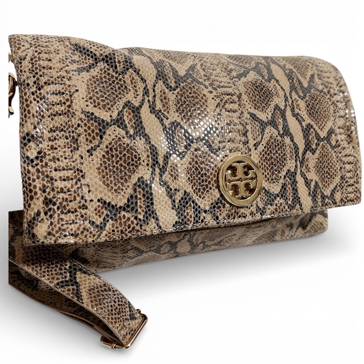 Rare Tory Burch Python Pattern 2WAY Adjustable Sh… - image 3