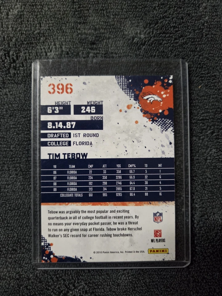 Tim Tebow 2010 Score Rookie Card - Image 2 of 2