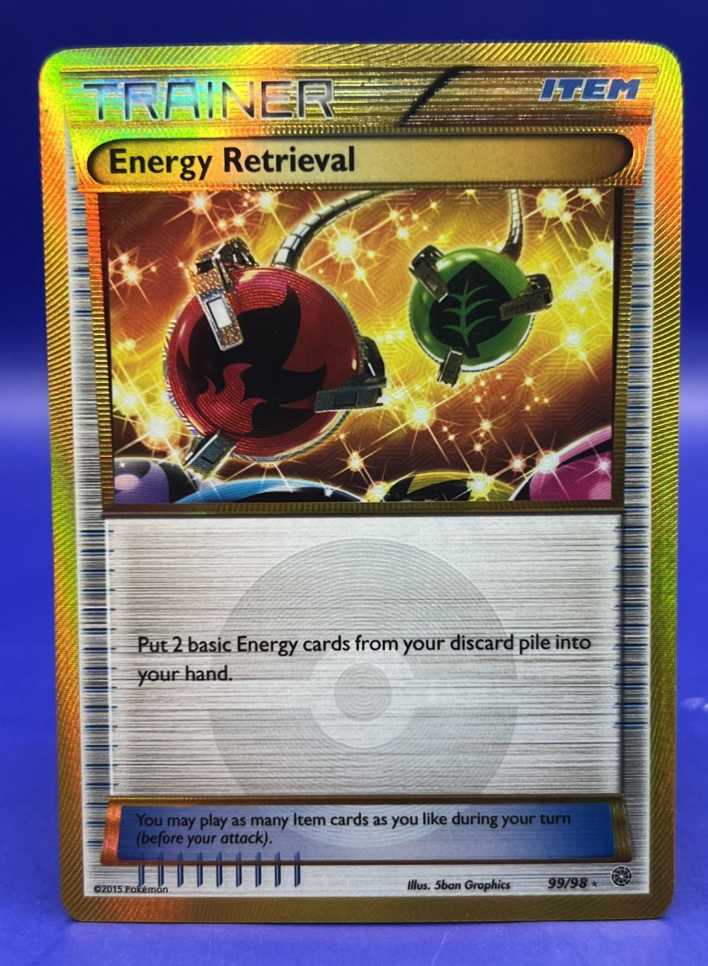 2015 Pokemon XY Ancient Origins Energy Retrieval 99/98 NM