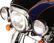 CIRO Fang LED Headlight Bezel Chrome 45210 Harley Davidson