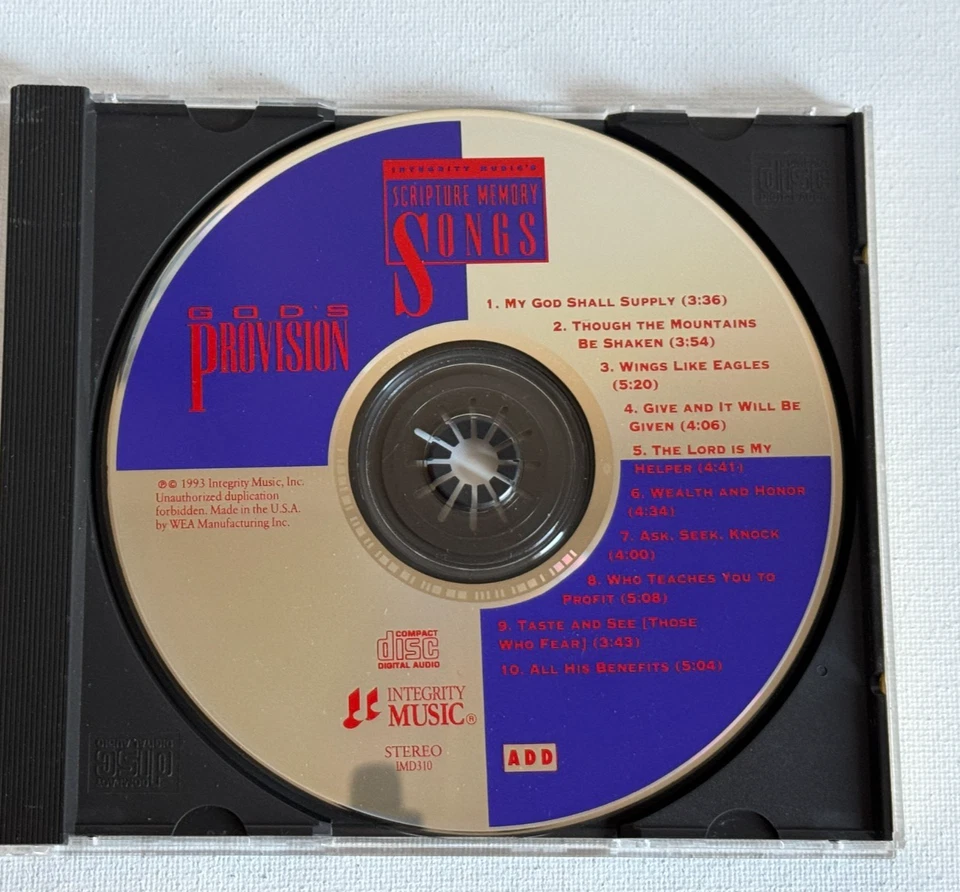 God's Provision  Scripture Memory Songs Very Good Condition - Image 3 of 4