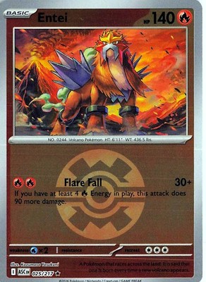 Entei (Quick Ball) 025/217 Rare Ascended Heroes Pokemon Reverse Holo Near Mint