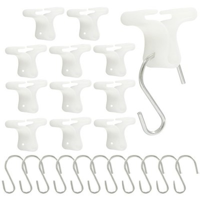 Grid Clips and S-Hooks Set Ceiling Grid Clips for Hanging Decorations, 48 Pc ...