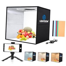 Photo Studio Light Box Photography with Desktop Tripod 120 LEDs 12"x12"x12"