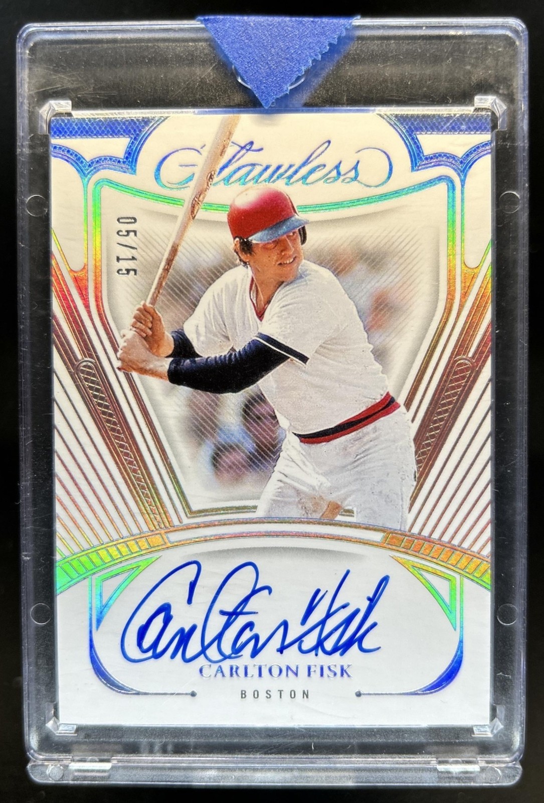 2024 Panini Flawless Carlton Fisk Auto Autograph #/15 Red Sox view 1