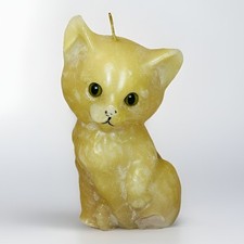VINTAGE Kitten Cat CANDLE Novelty Figurine Wa...