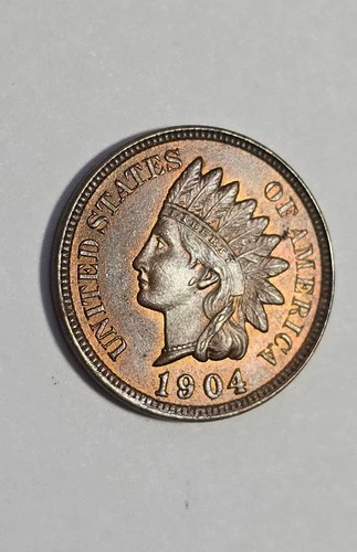 Uncirculated 1904 Philadelphia Mint Indian Head Cent Penny Unc.