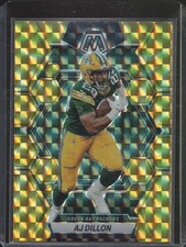 2023 Panini Mosaic - AJ Dillon #84 Yellow Mosaic Prizm - Green Bay Packers