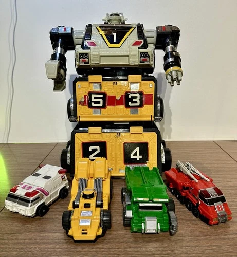 Power Rangers Turbo Deluxe Artillatron and Rescue Megazord Bandai 1997 Vintage