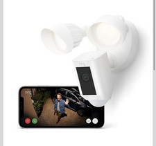 Ring Floodlight Wired Plus 1080p Wifi Indoor/Outdoor Security Camera - White