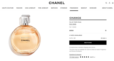 CHANEL Chance 3.4oz. Women's Eau De Toilette Spray for sale online