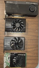 EVGA Geforce GTX 1050 660 Ti 750 Ti GT 730 Graphics Video Card Lot of 4
