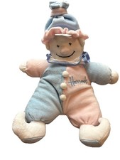HARRODS Knightsbridge Pastel Clown Stuffed Bean-Plush 14  X 11  -Rare