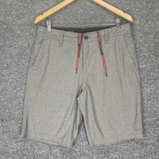 O'Neill Mens Hybrid Shorts Size 32 Gray Quick Dry Drawstring Crossover 9  Inseam