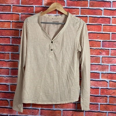 Patagonia Women s Mainstay Henley Long Sleeve Striped Top Size Medium