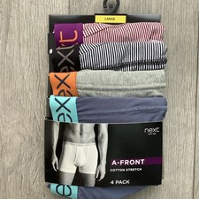 Next Men’s 4 Pack A-Front Boxers Size Large Multi Brand New