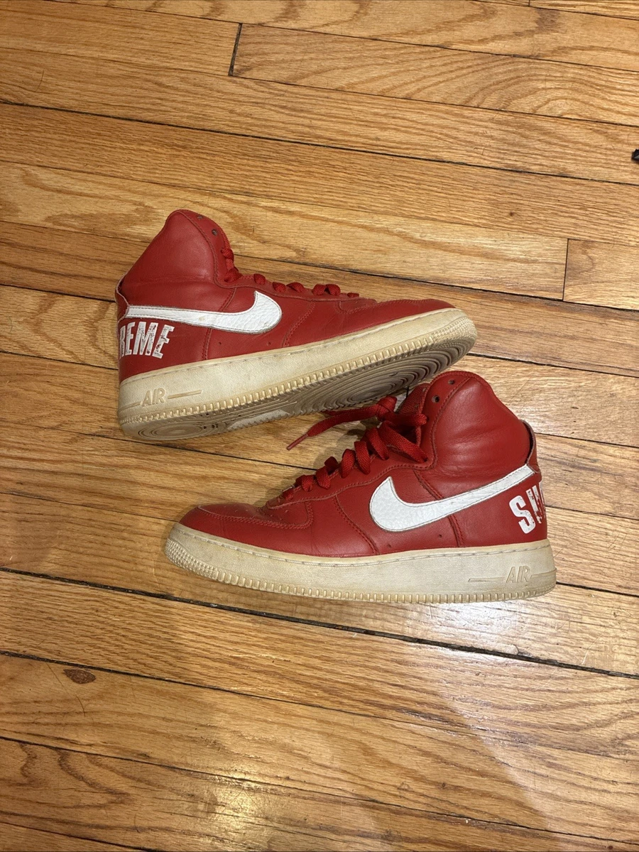 Preços baixos em Nike Air Force 1 Supreme High Red | eBay