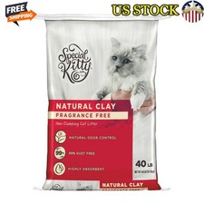40 lb Kitty Non-Clumping Unscented Natural Clay Cat Litter 99 Dust Free