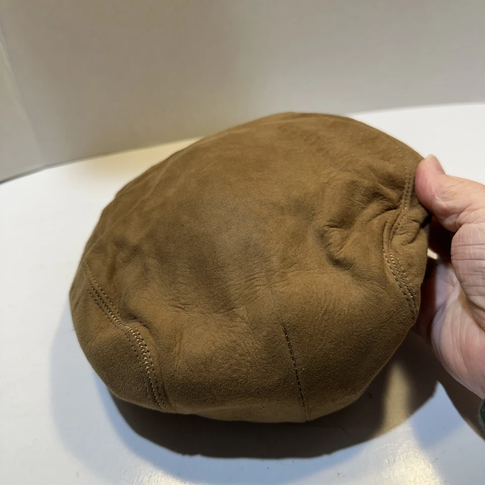 Gorra plana de gamuza marrón de colección 7 3/8 Newsboy/Cabbie Foto 4 de 4