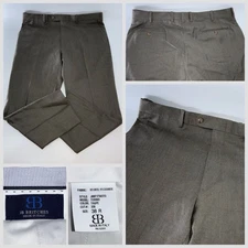 JB Britches Torino Dress Pants Men’s 38x28 Taupe Wool Cashmere Italy YGI U5-118