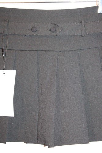 Zara NWT Women's S Black Mid Waist Self Belted Skort - Picture 10 of 16