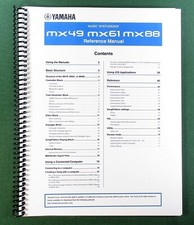 Yamaha MX49 MX61 MX88 Reference Manual: 71 Pages & Clear Covers!