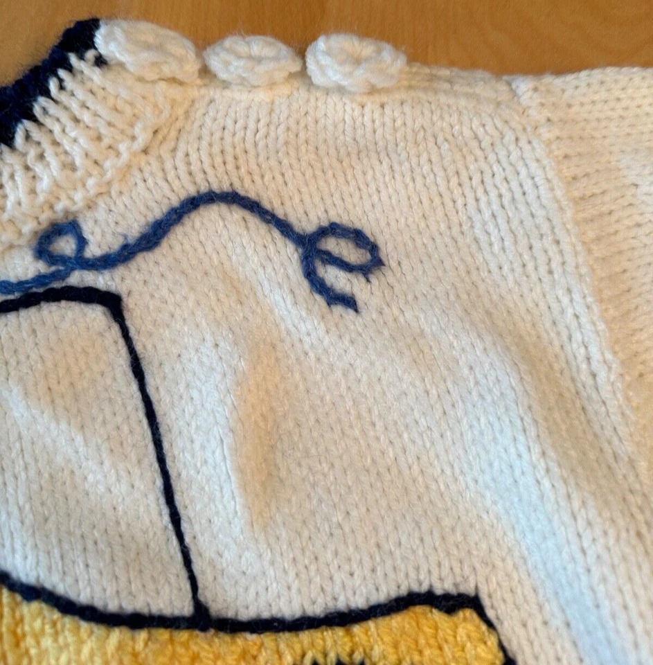 SUÉTER REMOLCADOR TEJIDO A MANO PARA NIÑOS TALLA 6 Foto 3 de 4